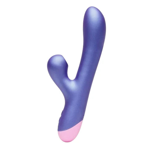 G-spot and clitoral rabbit vibrator with air pressure and vibration combo