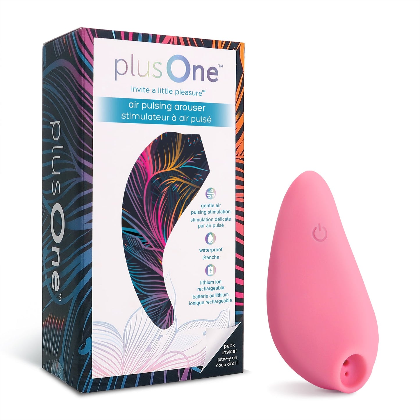 PlusOne Air Pulsing Arouser – Waterproof Rechargeable Clitoral Stimulator with Air Pressure Pulses