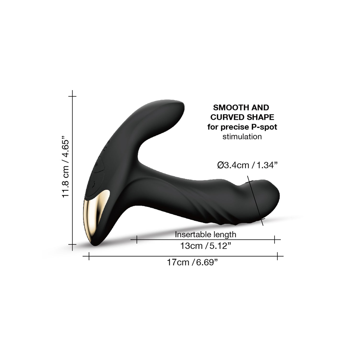 Dorcel Multi P-Joy Prostate Massager – Triple-Motor Remote-Controlled P-Spot Stimulator