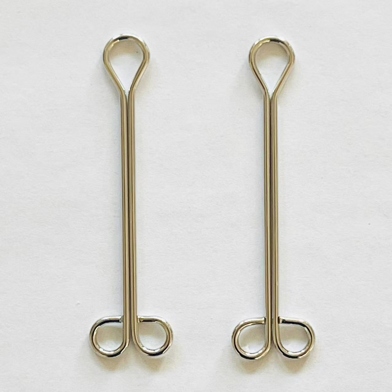 Minimalist Silver Nipple Clamps - Elegant Stainless Steel Pressure
