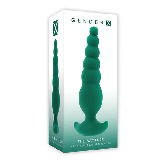 Evolved Gender X The Rattler vibrating twirling anal toy silicone rechargeable IPX6