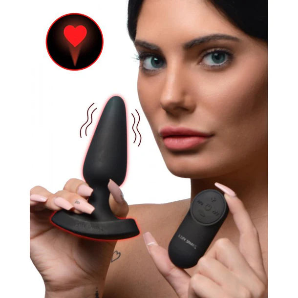 Booty Sparks Laser Heart Medium Anal Plug with Remote Control