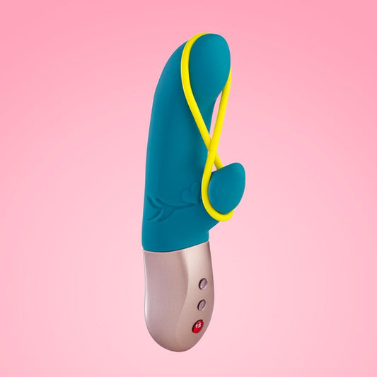 Fun Factory Amorino Rabbit Vibrator with removable clitoral band – dual stimulation for clit, labia and G-spot