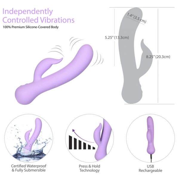 BMS The Duchess Swan Lilac- Dual-Motor Luxury Silicone Vibrator