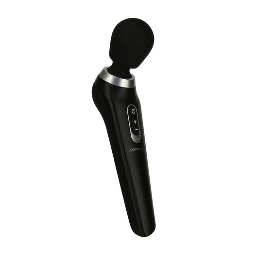 PalmPower Extreme Rechargeable Wand – Black, Ergonomic Powerful Silicone Vibrator by BMS Factory
