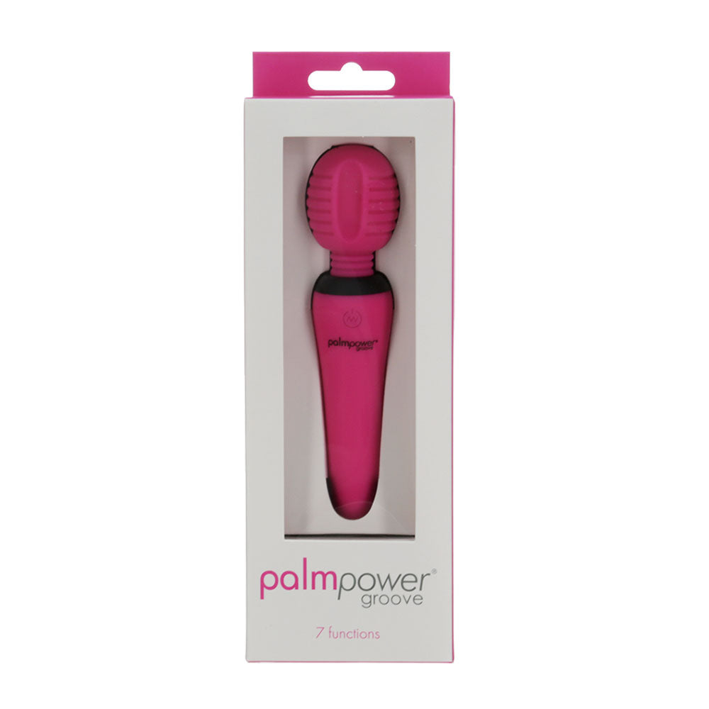 PalmPower Groove mini wand in pink with silicone head