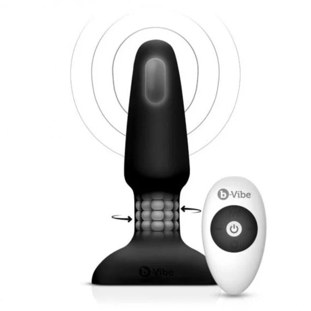 b-Vibe Rimming Plug 2 Black with remote control – premium anal vibrator