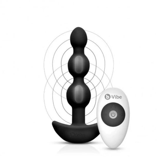 b-Vibe Triplet Anal Beads – three silicone vibrating anal beads with remote control
