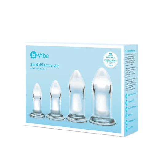 b-Vibe Glass Anal Dilator Set – Full Kit Display