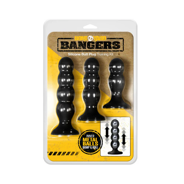 BoneYard Bangers Silicone Butt Plug 3-Piece Kit