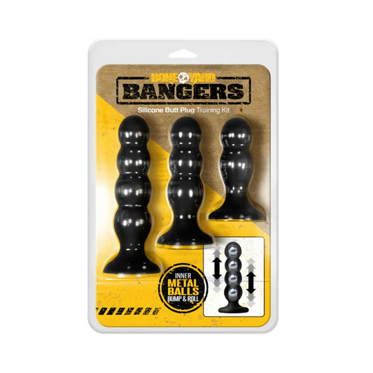 BoneYard Bangers Silicone Butt Plug 3-Piece Kit