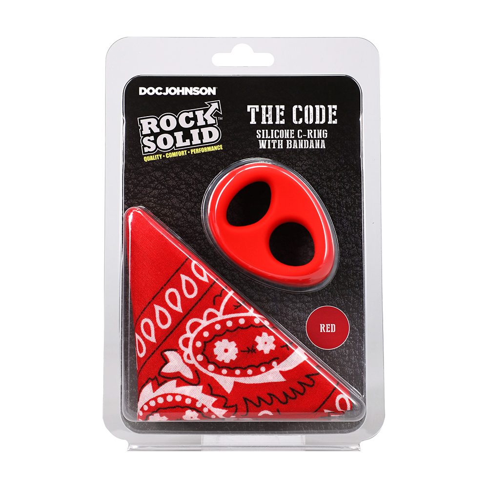 Doc Johnson The Code Silicone C-Ring with Bandana
