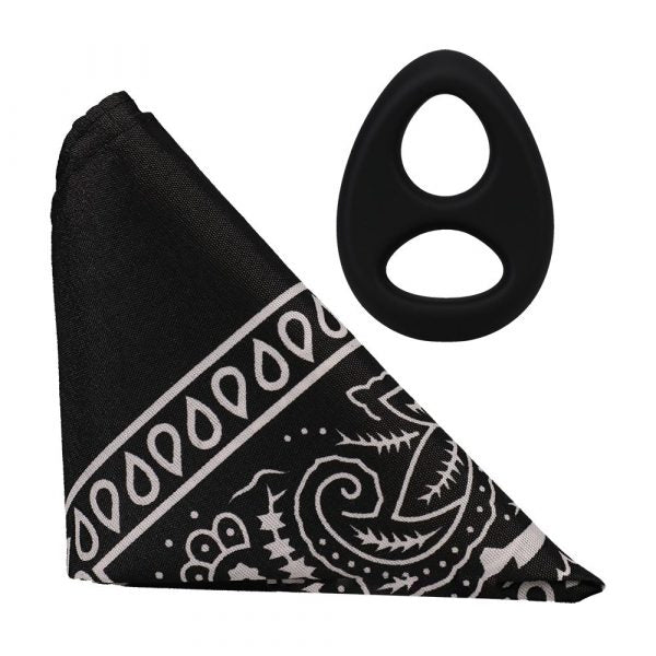 Doc Johnson The Code Silicone C-Ring with Bandana