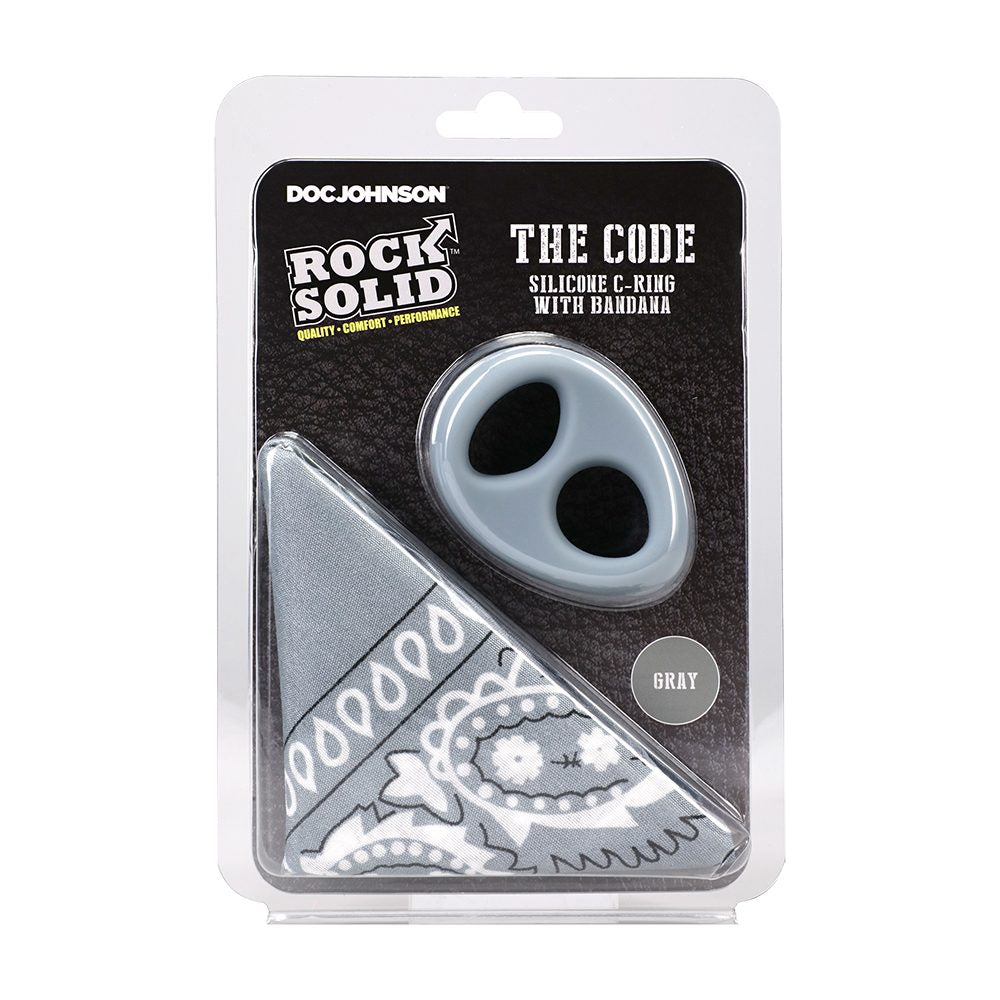 Doc Johnson The Code Silicone C-Ring with Bandana