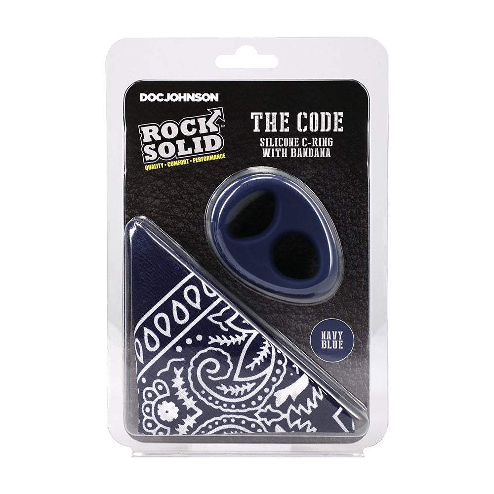 Doc Johnson The Code Silicone C-Ring with Bandana