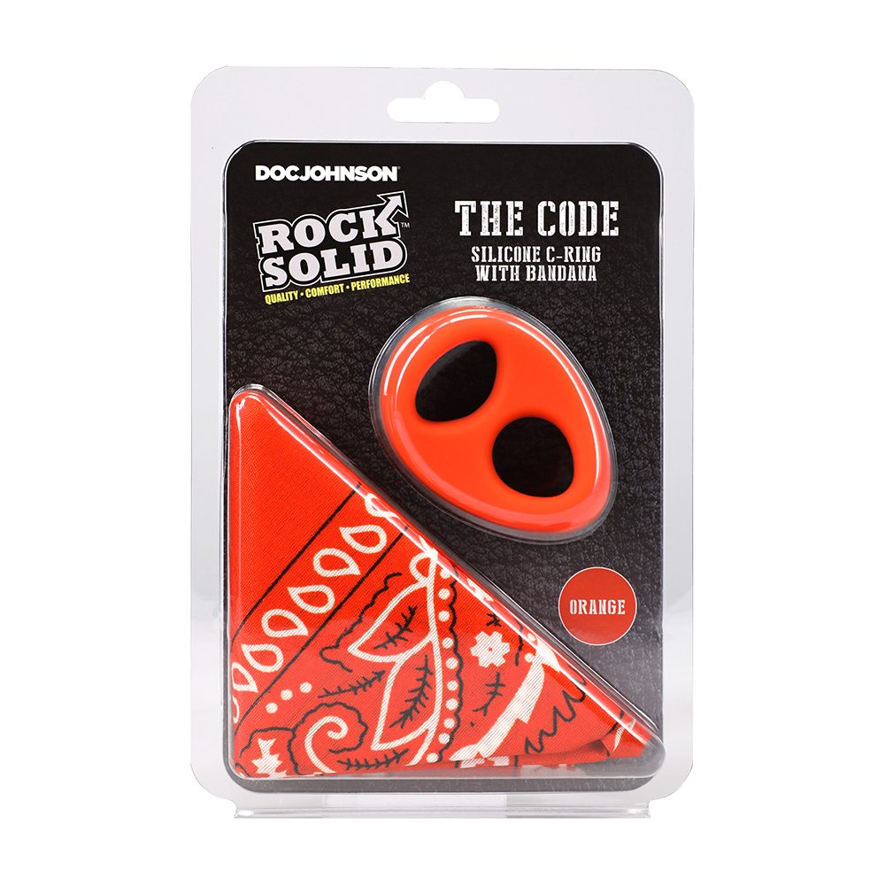 Doc Johnson The Code Silicone C-Ring with Bandana