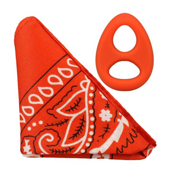 Doc Johnson The Code Silicone C-Ring with Bandana