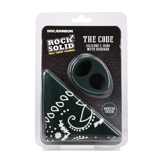 Doc Johnson The Code Silicone C-Ring with Bandana