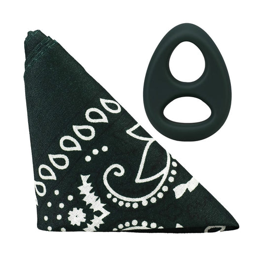 Doc Johnson The Code Silicone C-Ring with Bandana