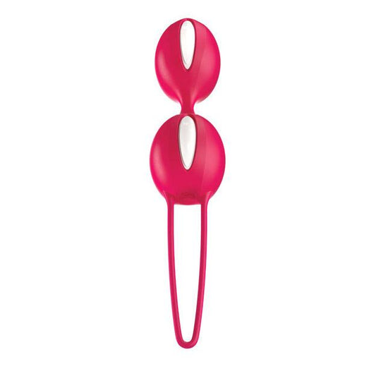 Fun Factory Smartballs Duo Kegel Balls - White/India Red