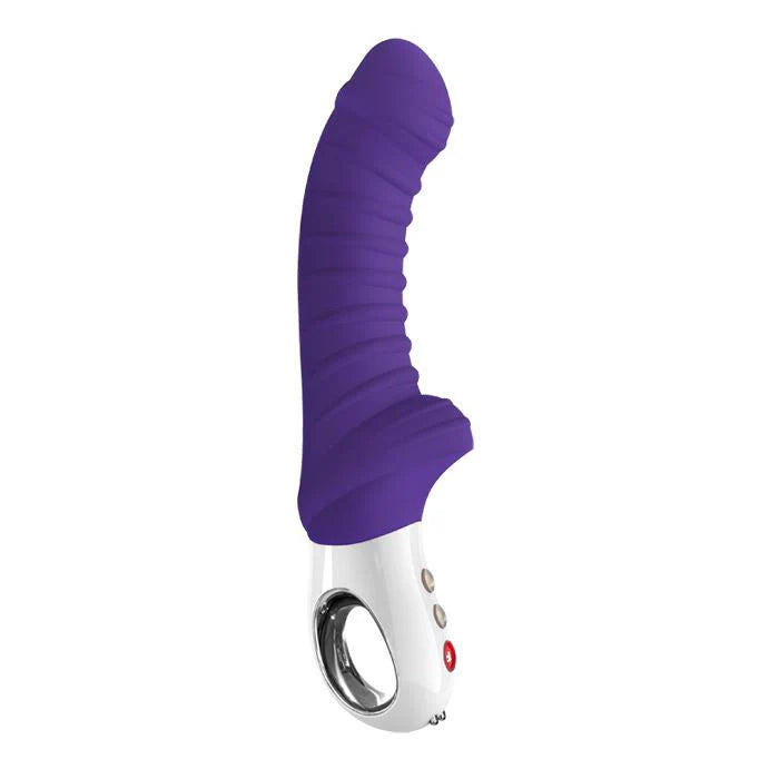 Fun Factory Tiger G5 Vibrator – powerful curved silicone vibrator with ridged shaft and ergonomic loop handle
