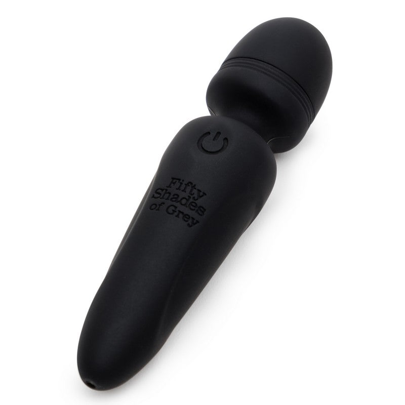 Fifty Shades Sensation Mini Wand Vibrator – Rechargeable, Silicone, 20 Modes