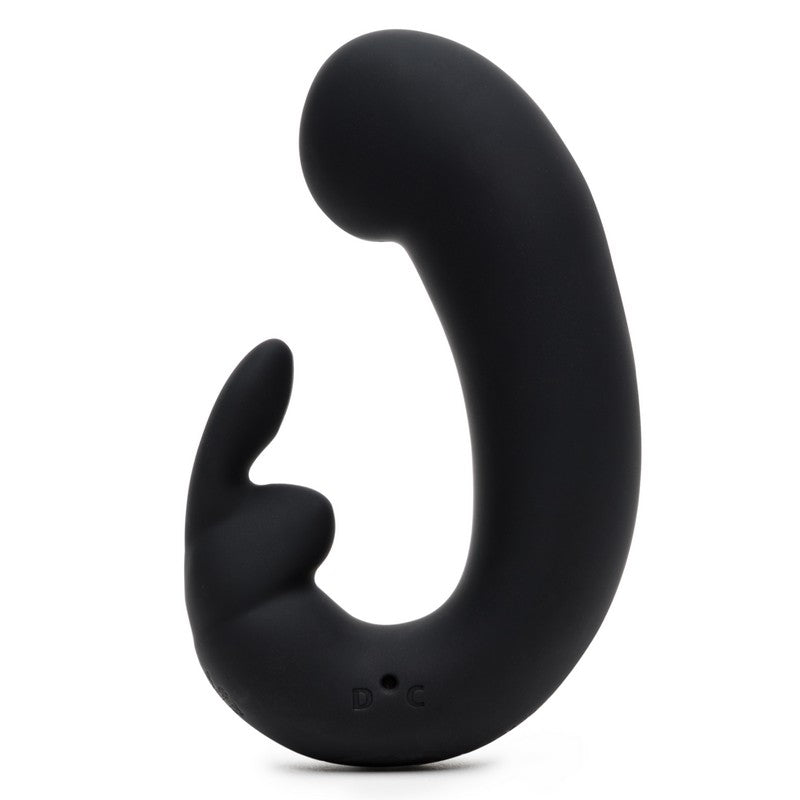Fifty Shades Sensation Rechargeable G-Spot Rabbit Vibrator – Curved Shaft, Dual Stimulation
