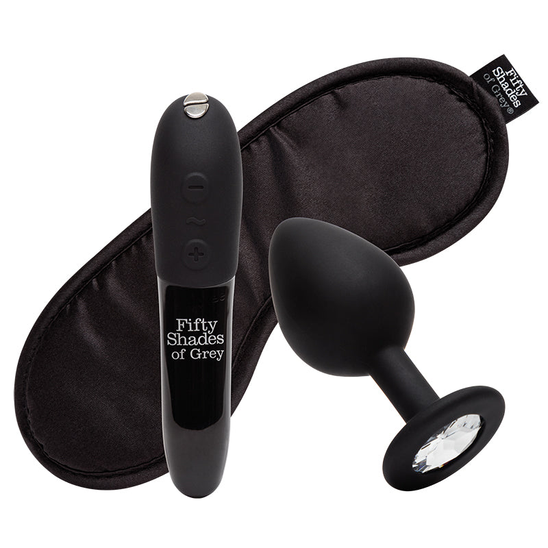 Fifty Shades of Grey Come To Bed Kit with We-Vibe Tango X, Silicone Plug & Blindfold – PurpleNight.ca