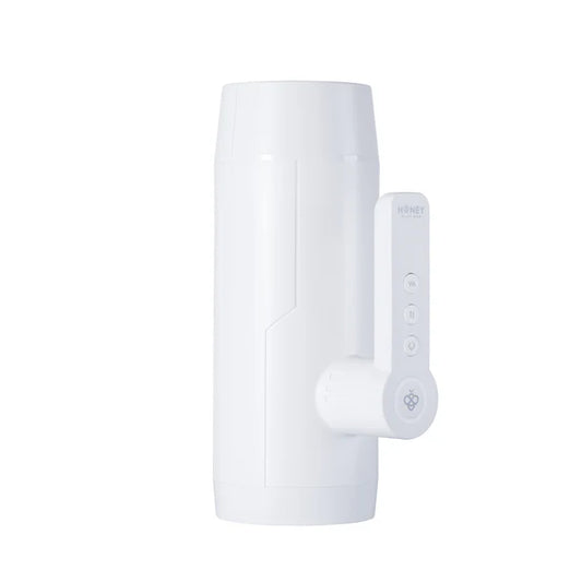 Honey Play Box Blanche Automatic Male Masturbator with thrusting and vibrating functions for advanced pleasure and stimulation