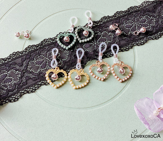 Heart with Bell  Nipple Rings