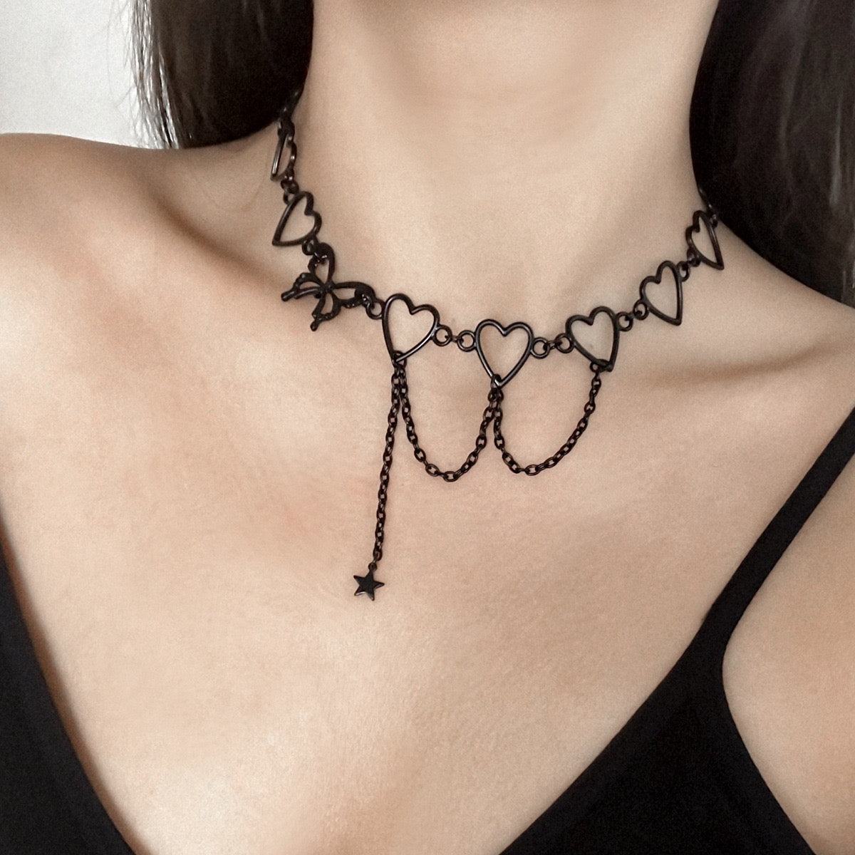 Black Heart Necklace