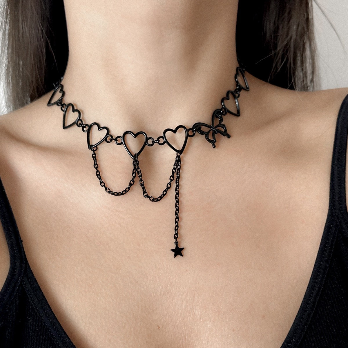 Black Heart Necklace