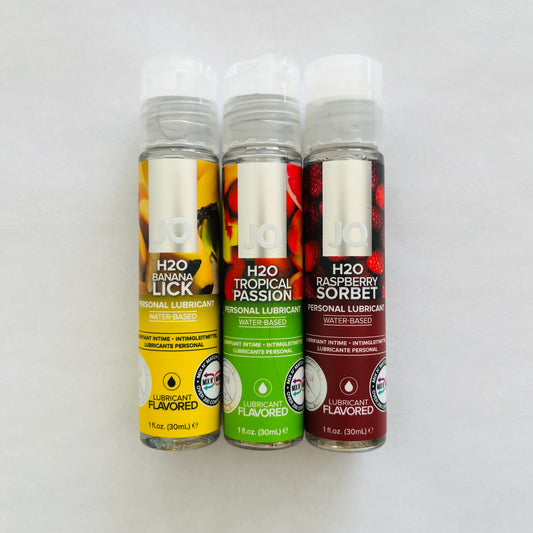 JO H2O Flavored Lubricant 3-Pack – Banana, Tropical & Raspberry (3 x 1 oz)