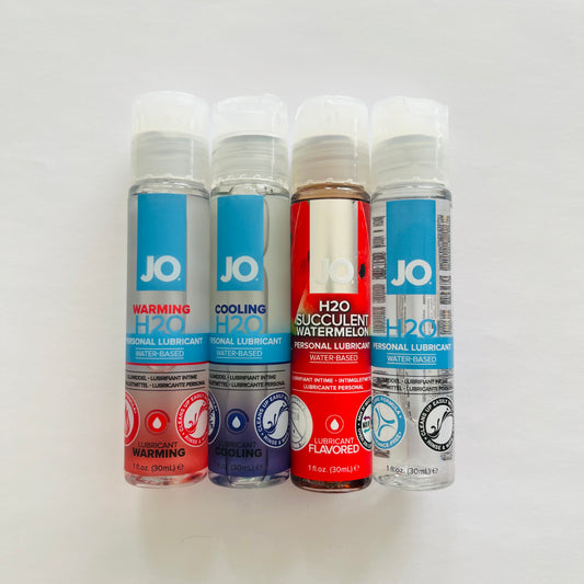 JO H2O Water-Based Lubricants 4-Pack – Warming, Cooling, Original & Watermelon (4 x 1 oz)