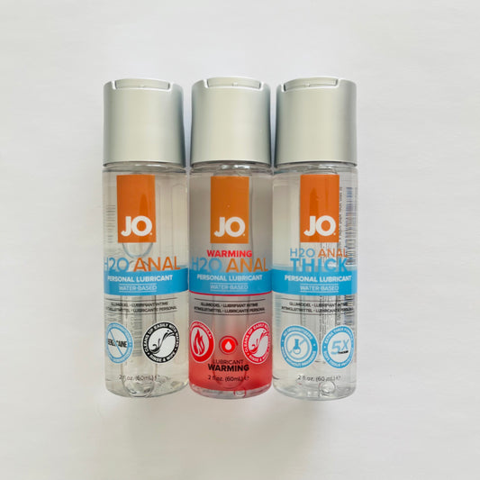 JO H2O Anal Lubricants 3-Pack – Original, Warming & Thick (3 x 2 oz)