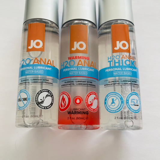JO H2O Anal Lubricants 3-Pack – Original, Warming & Thick (3 x 2 oz)