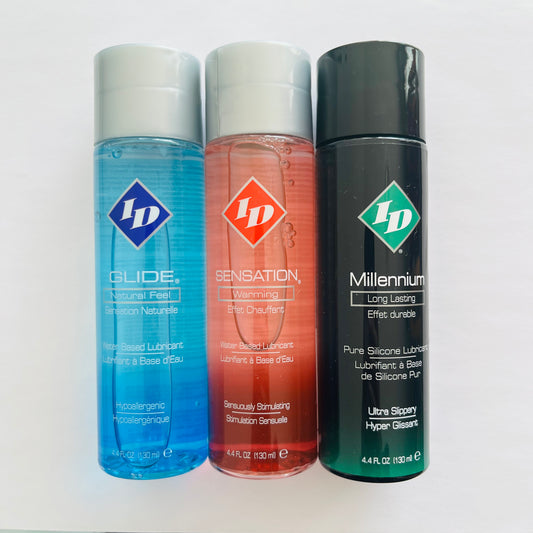 ID Lubricants 3-Pack Variety Set – Glide, Pleasure & Millennium (3 x 4.4 oz)