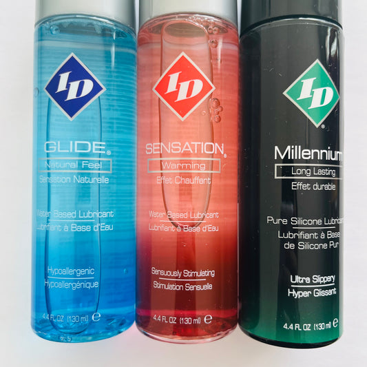 ID Lubricants 3-Pack Variety Set – Glide, Pleasure & Millennium (3 x 4.4 oz)
