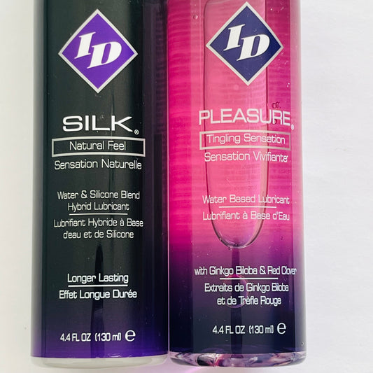 2-Pack ID Lubricants – Pleasure & Silk Hybrid Set (2 x 4.4 oz)