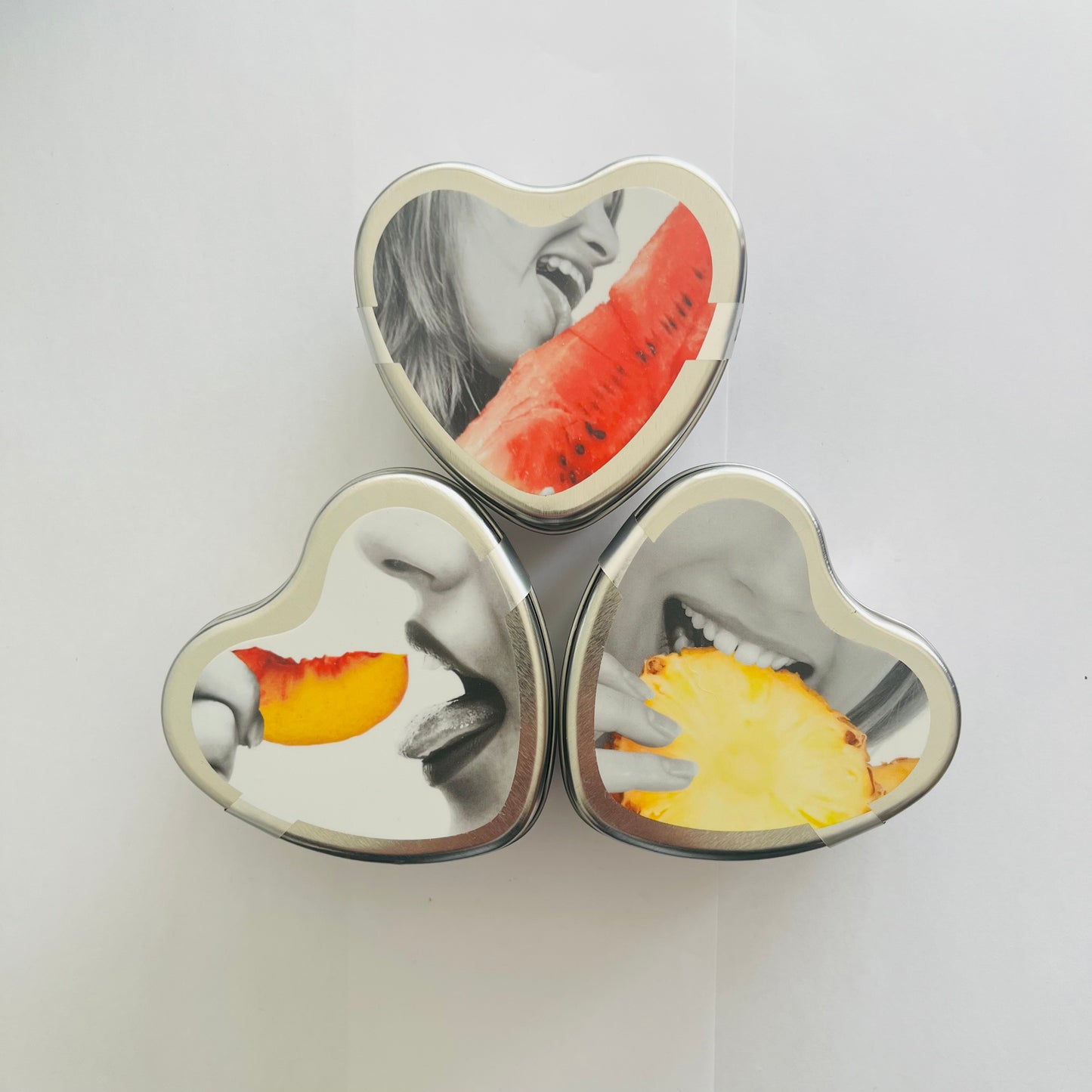 3-Pack Edible Massage Candle Set – Pineapple, Peach & Watermelon | Earthly Body