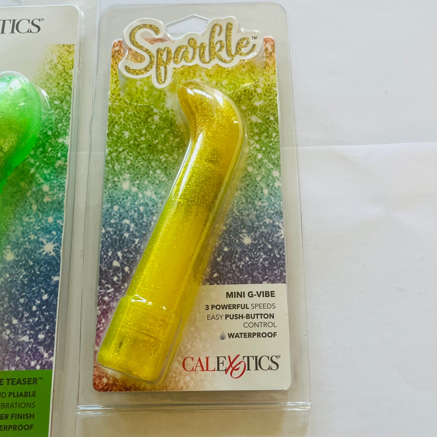 Bundle: CalExotics Twinkle Teaser (Green) & Mini G Vibe (Yellow)