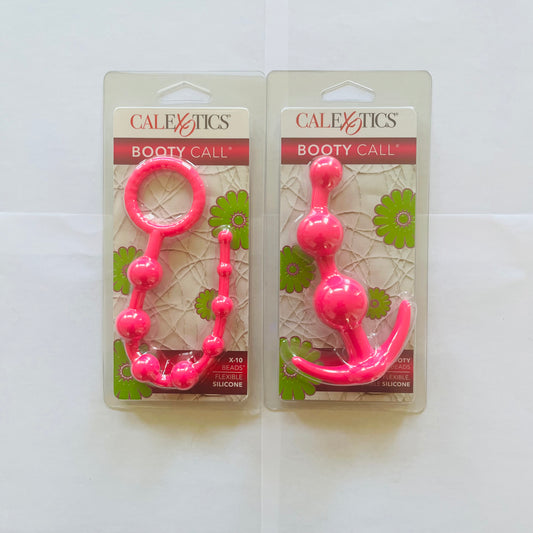 Bundle:CalExotics Booty Call X-10 Beads & Booty Beads-Pink