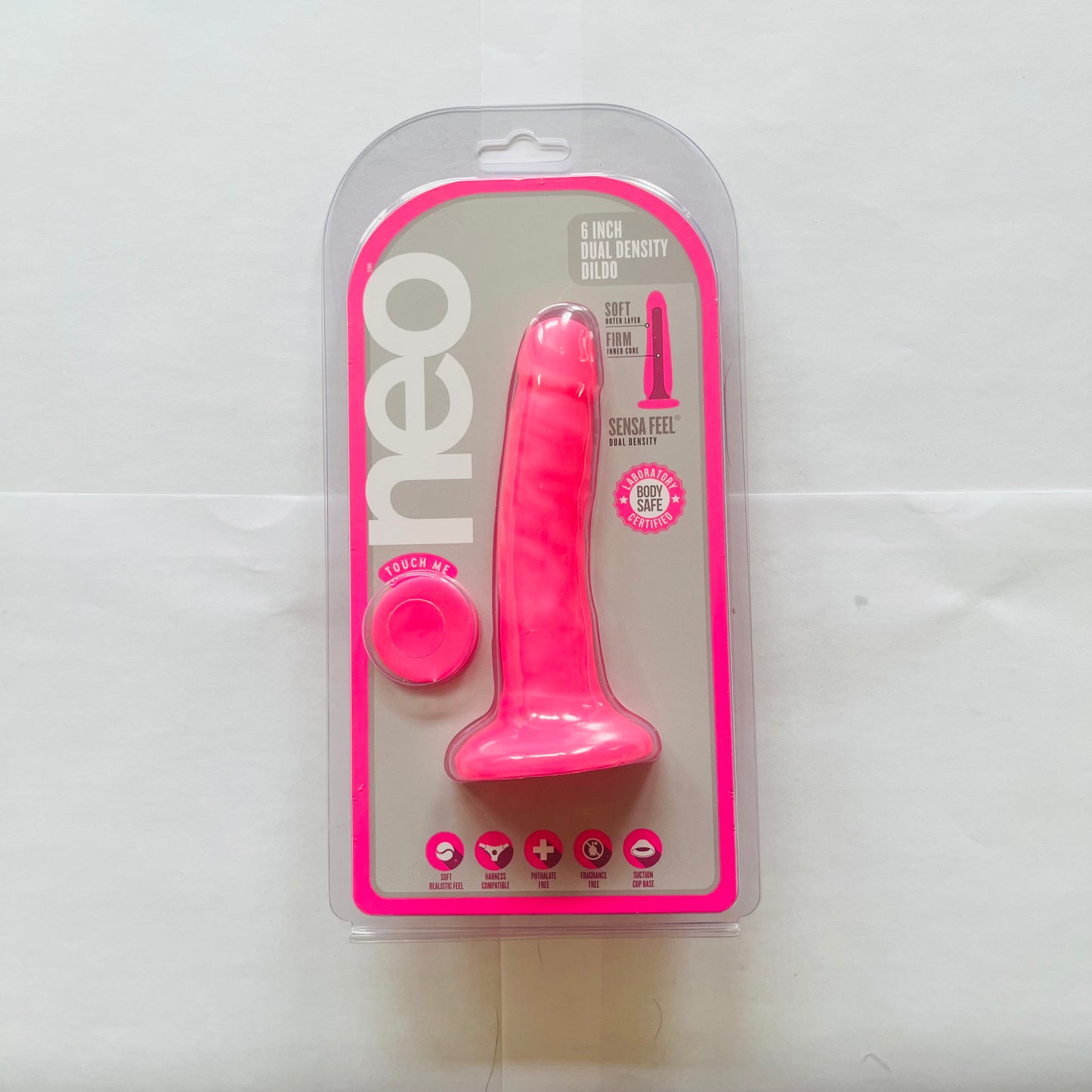 Neo 6 Inch Dual Density Cock in Pink