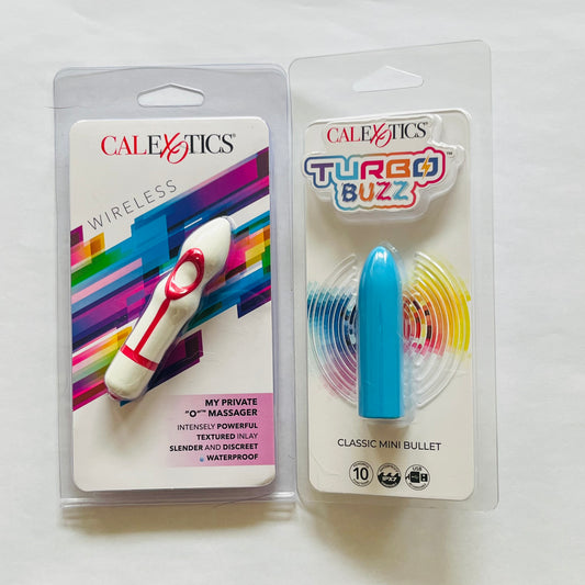 Bundle:CalExotics My Private O  & Turbo Buzz Classic Mini Bullet Blue