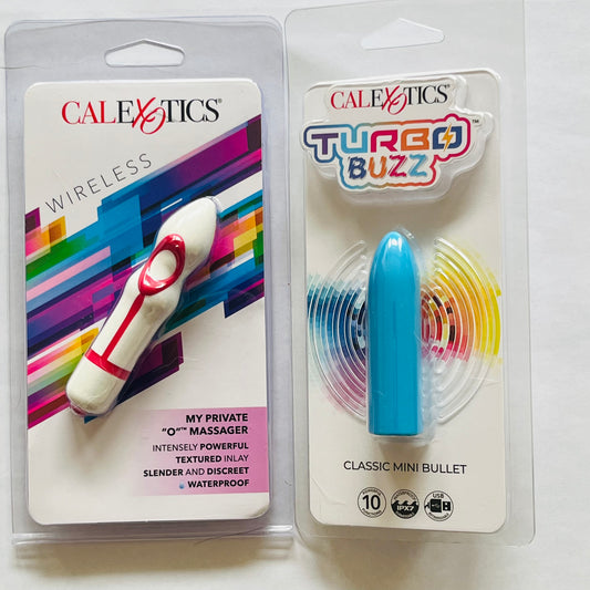 Bundle:CalExotics My Private O  & Turbo Buzz Classic Mini Bullet Blue