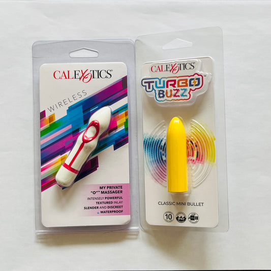 Bundle:CalExotics My Private O  & Turbo Buzz Classic Mini Bullet Yellow
