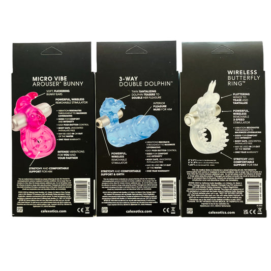 Bunny, Dolphin & Butterfly Vibe Rings by CalExotics