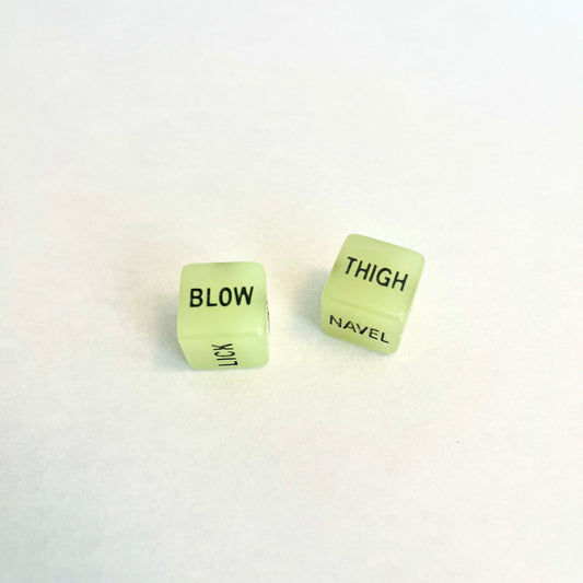 Glow-in-the-Dark Sensual Dice – Action & Body Part Set