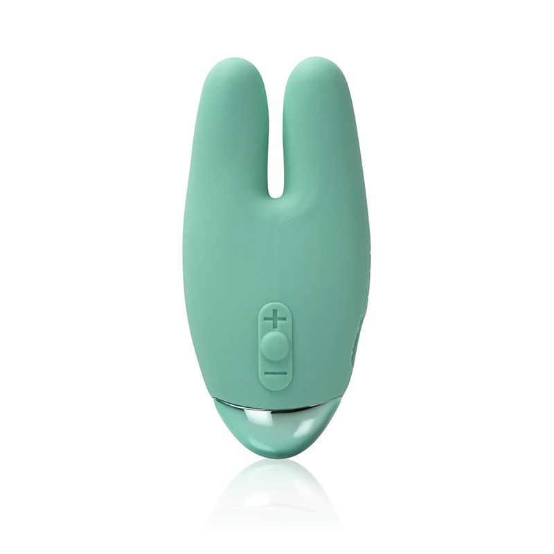 Flexible Silicone Bunny-Ear Vibe with Ergonomic Finger Grip