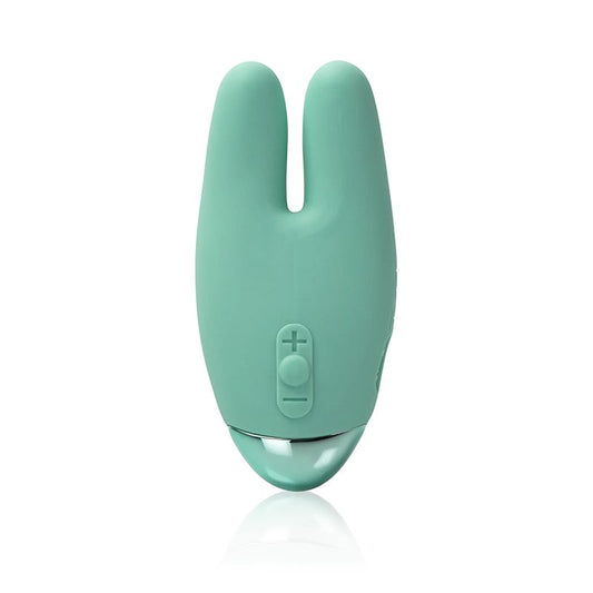 Flexible Silicone Bunny-Ear Vibe with Ergonomic Finger Grip